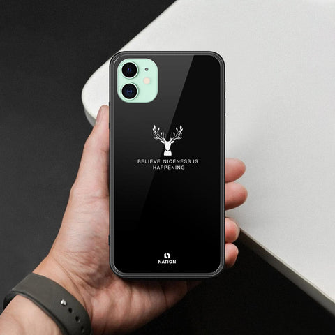 iPhone 11 - Nice Series - HQ Ultra Shine Premium Infinity Glass Soft Silicon Borders Case