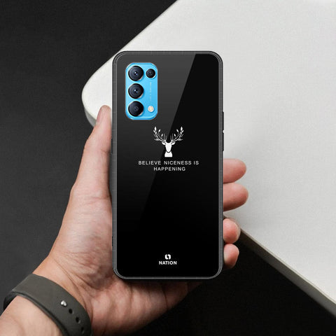 Oppo Find X3 Lite Cover - Nice Series - HQ Ultra Shine Premium Infinity Glass Soft Silicon Borders Case
