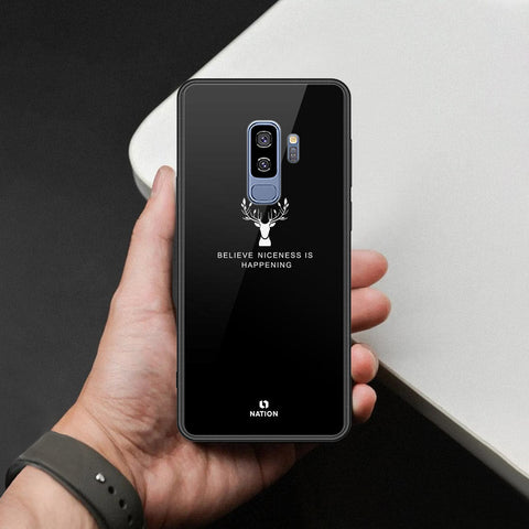 Samsung Galaxy S9 Plus Cover - Nice Series - HQ Ultra Shine Premium Infinity Glass Soft Silicon Borders Case