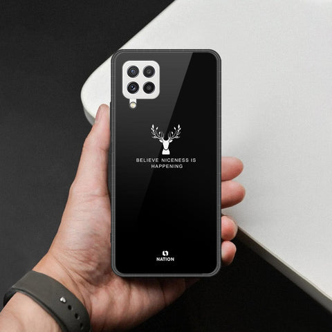 Samsung Galaxy M22 Cover - Nice Series - HQ Ultra Shine Premium Infinity Glass Soft Silicon Borders Case