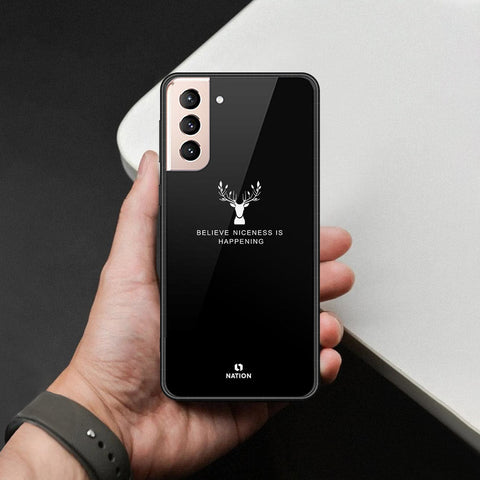 Samsung Galaxy S21 FE 5G Cover - Nice Series - HQ Ultra Shine Premium Infinity Glass Soft Silicon Borders Case