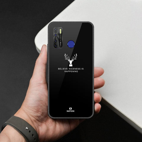 Tecno Camon 15 Cover - Nice Series - HQ Ultra Shine Premium Infinity Glass Soft Silicon Borders Case