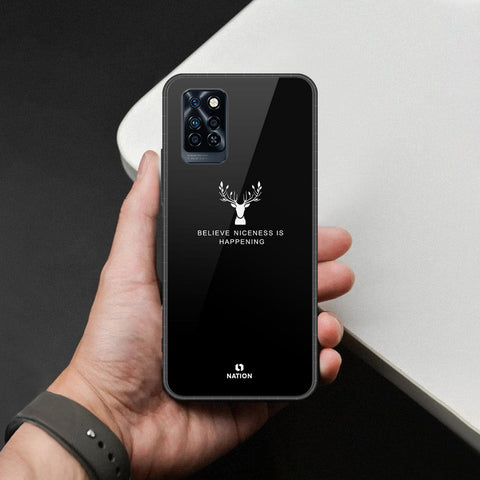 Infinix Note 10 Pro Cover - Nice Series - HQ Ultra Shine Premium Infinity Glass Soft Silicon Borders Case