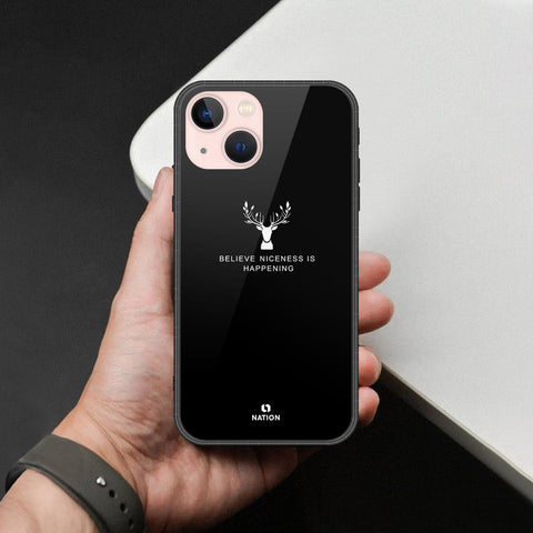 iPhone 14 - Nice Series - HQ Ultra Shine Premium Infinity Glass Soft Silicon Borders Case