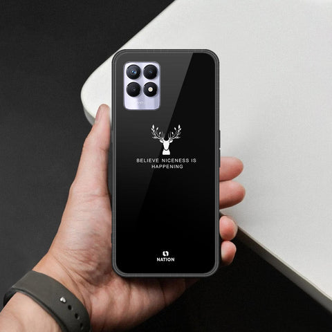 Realme 8i Cover - Nice Series - HQ Ultra Shine Premium Infinity Glass Soft Silicon Borders Case