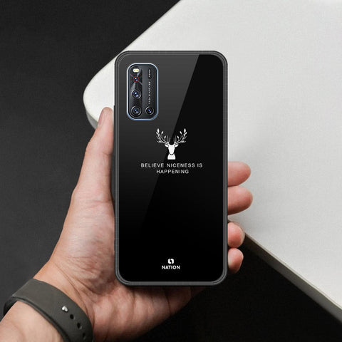 Vivo V19 Cover - Nice Series - HQ Ultra Shine Premium Infinity Glass Soft Silicon Borders Case (Fast Delivery)