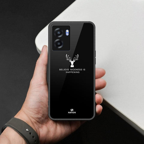 Oppo A56s Cover - Nice Series - HQ Ultra Shine Premium Infinity Glass Soft Silicon Borders Case