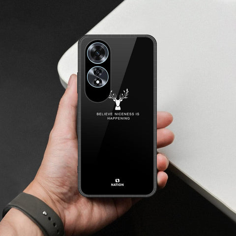 Oppo A60 Cover - Nice Series - HQ Ultra Shine Premium Infinity Glass Soft Silicon Borders Case