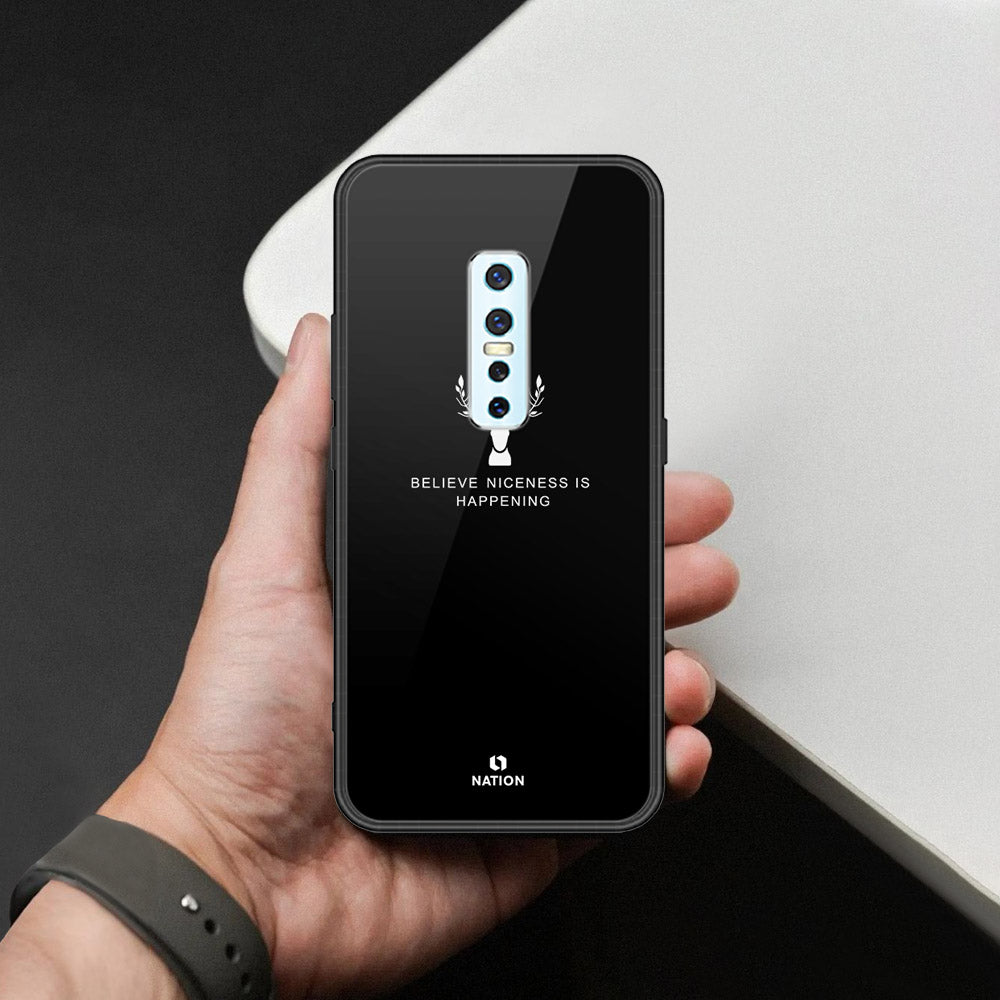 Vivo V17 Pro Cover - Nice Series - HQ Ultra Shine Premium Infinity Glass Soft Silicon Borders Case (Fast Delivery)(AS)