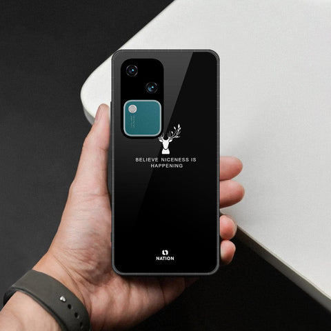 Vivo S18 Cover - Nice Series - HQ Ultra Shine Premium Infinity Glass Soft Silicon Borders Case