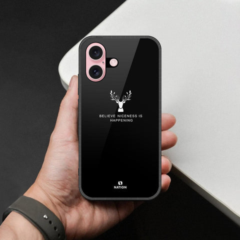 iPhone 16 Plus - Nice Series - HQ Ultra Shine Premium Infinity Glass Soft Silicon Borders Case