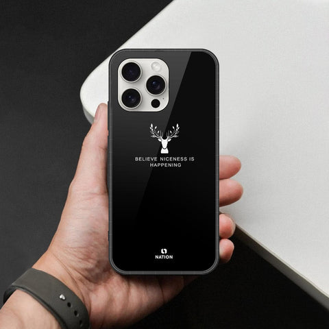 iPhone 16 Pro Max - Nice Series - HQ Ultra Shine Premium Infinity Glass Soft Silicon Borders Case