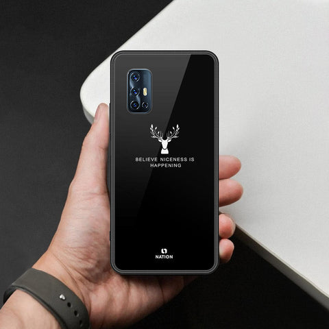 Vivo V17 Cover - Nice Series - HQ Ultra Shine Premium Infinity Glass Soft Silicon Borders Case