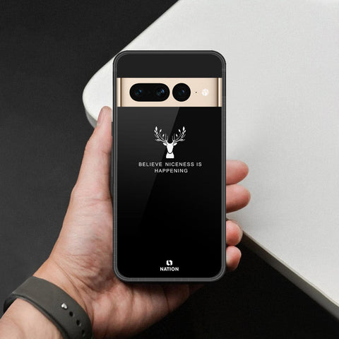 Google Pixel 7 Pro Cover - Nice Series - HQ Ultra Shine Premium Infinity Glass Soft Silicon Borders Case