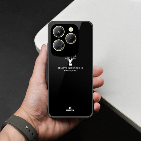Infinix Hot 40 Pro Cover - Nice Series - HQ Ultra Shine Premium Infinity Glass Soft Silicon Borders Case