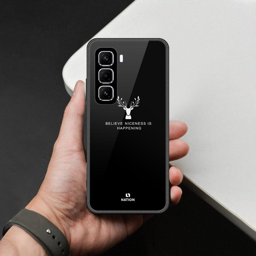 Infinix Hot 60 Pro Plus Cover - Nice Series - HQ Ultra Shine Premium Infinity Glass Soft Silicon Borders Case (Fast Delivery)