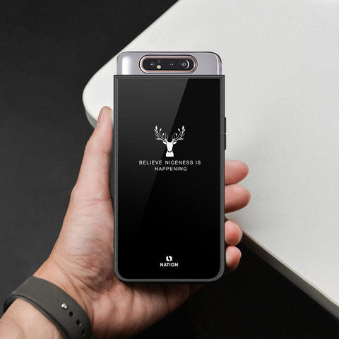 Samsung Galaxy A90 Cover - Nice Series - HQ Ultra Shine Premium Infinity Glass Soft Silicon Borders Case