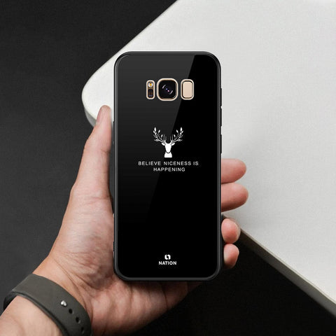 Samsung Galaxy S8 Plus Cover - Nice Series - HQ Ultra Shine Premium Infinity Glass Soft Silicon Borders Case