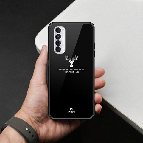 Oppo Reno 4 Pro Cover - Nice Series - HQ Ultra Shine Premium Infinity Glass Soft Silicon Borders Case