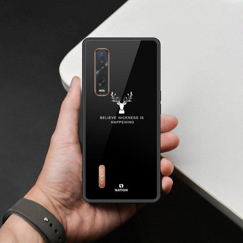 Oppo Find X2 Pro Cover - Nice Series - HQ Ultra Shine Premium Infinity Glass Soft Silicon Borders Case