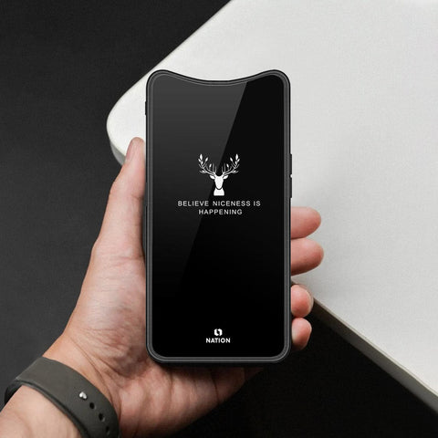 Oppo Find X Cover - Nice Series - HQ Ultra Shine Premium Infinity Glass Soft Silicon Borders Case