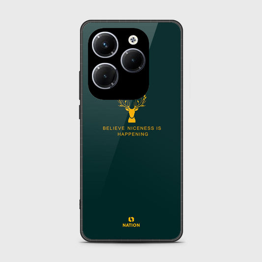 Infinix Hot 40 Pro Cover- Nice Series - HQ Ultra Shine Premium Infinity Glass Soft Silicon Borders Case