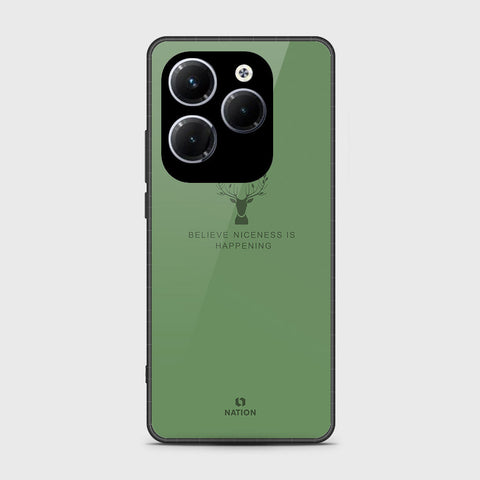 Infinix Hot 40 Pro Cover- Nice Series - HQ Ultra Shine Premium Infinity Glass Soft Silicon Borders Case