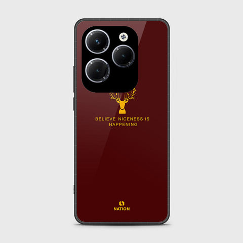 Infinix Hot 40 Pro Cover- Nice Series - HQ Ultra Shine Premium Infinity Glass Soft Silicon Borders Case