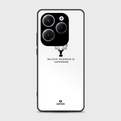 Infinix Hot 40 Pro Cover- Nice Series - HQ Ultra Shine Premium Infinity Glass Soft Silicon Borders Case