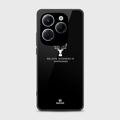 Infinix Hot 40 Cover- Nice Series - HQ Ultra Shine Premium Infinity Glass Soft Silicon Borders Case