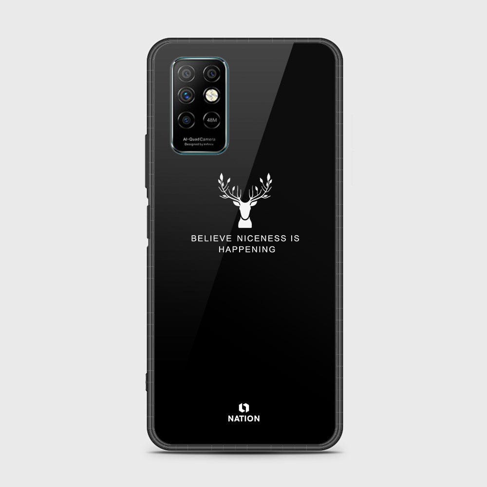 Infinix Note 8i Cover- Nice Series - D6 - HQ Ultra Shine Premium Infinity Glass Soft Silicon Borders Case ( Fast Delivery )
