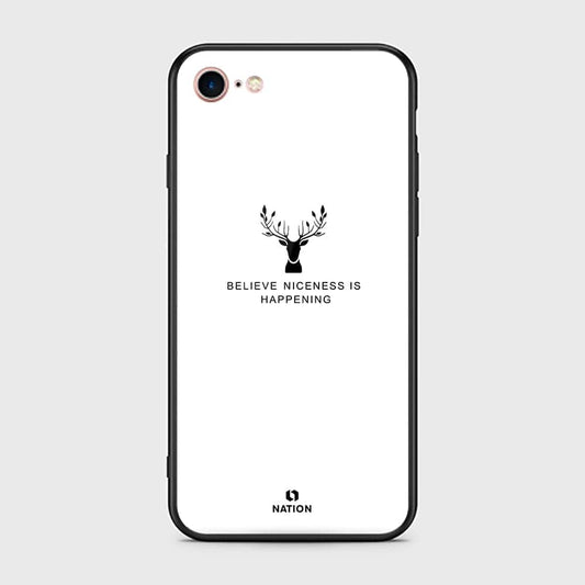iPhone 8 Cover- Nice Series - D5 - HQ Ultra Shine Premium Infinity Glass Soft Silicon Borders Case ( Fast Delivery )