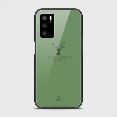 Oppo A16 Cover- Nice Series - D50 - HQ Ultra Shine Premium Infinity Glass Soft Silicon Borders Case  ( Fast Delivery )
