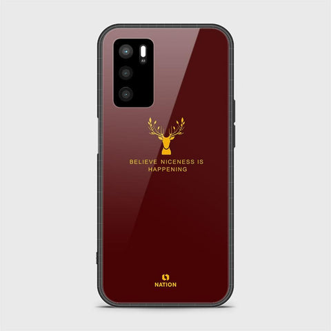 Oppo A16 Cover- Nice Series - D50 - HQ Ultra Shine Premium Infinity Glass Soft Silicon Borders Case  ( Fast Delivery )
