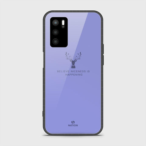 Oppo A16 Cover- Nice Series - D50 - HQ Ultra Shine Premium Infinity Glass Soft Silicon Borders Case  ( Fast Delivery )