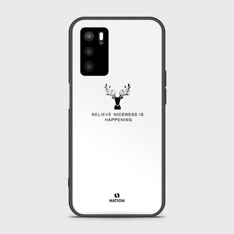 Oppo A16 Cover- Nice Series - D50 - HQ Ultra Shine Premium Infinity Glass Soft Silicon Borders Case  ( Fast Delivery )