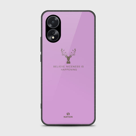 Oppo A38 Cover- Nice Series - HQ Ultra Shine Premium Infinity Glass Soft Silicon Borders Case