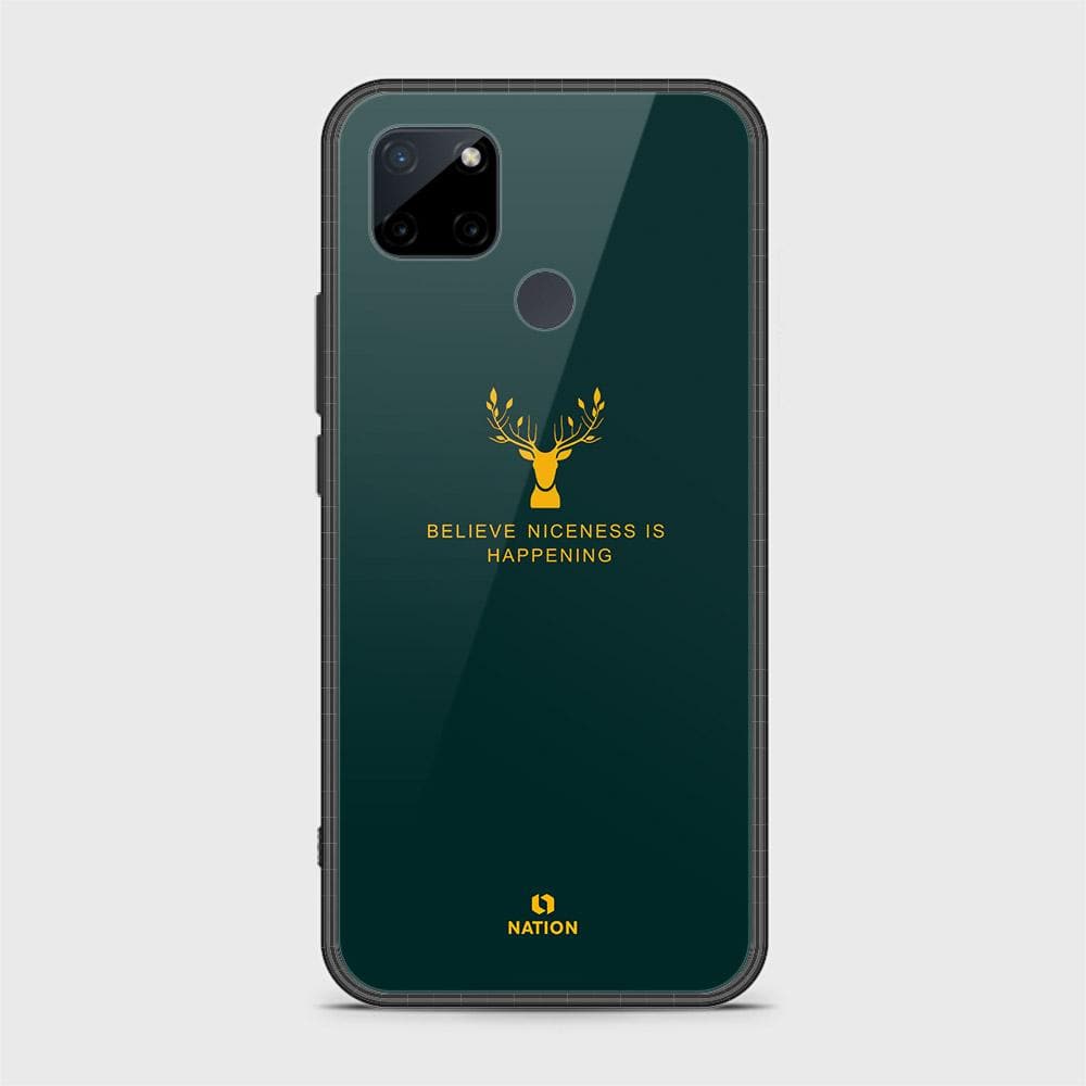 Realme C25Y Cover- Nice Series - D26 - HQ Ultra Shine Premium Infinity Glass Soft Silicon Borders Case ( Fast Delivery )