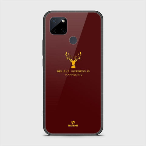 Realme C25Y Cover- Nice Series - D26 - HQ Ultra Shine Premium Infinity Glass Soft Silicon Borders Case ( Fast Delivery )