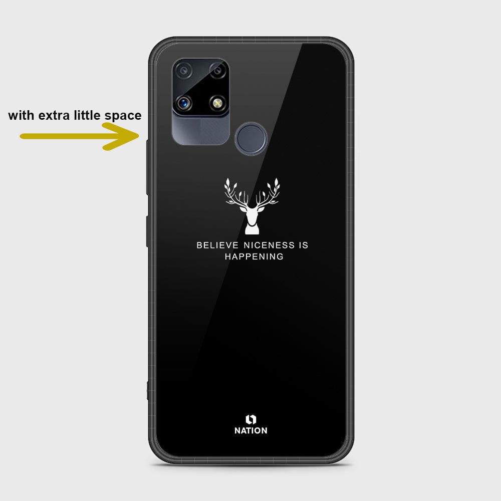 Realme C25 Cover- Nice Series - HQ Ultra Shine Premium Infinity Glass Soft Silicon Borders Case (Fast Delivery)