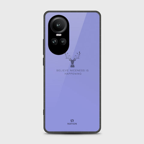 Oppo Reno 10 Pro Cover- Nice Series - HQ Ultra Shine Premium Infinity Glass Soft Silicon Borders Case