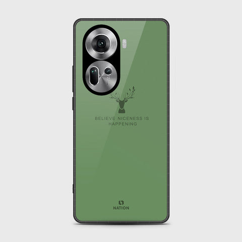 Oppo Reno 11 5G Cover- Nice Series - HQ Ultra Shine Premium Infinity Glass Soft Silicon Borders Case