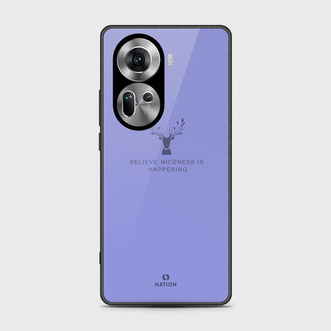 Oppo Reno 11 5G Cover- Nice Series - HQ Ultra Shine Premium Infinity Glass Soft Silicon Borders Case