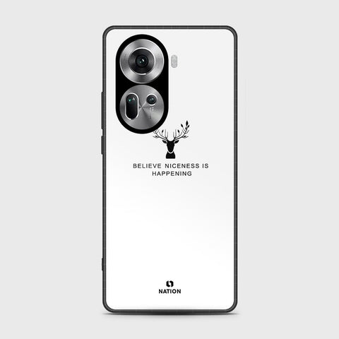 Oppo Reno 11 5G Cover- Nice Series - HQ Ultra Shine Premium Infinity Glass Soft Silicon Borders Case