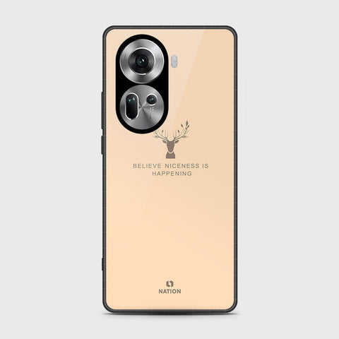 Oppo Reno 11 5G Cover- Nice Series - HQ Ultra Shine Premium Infinity Glass Soft Silicon Borders Case