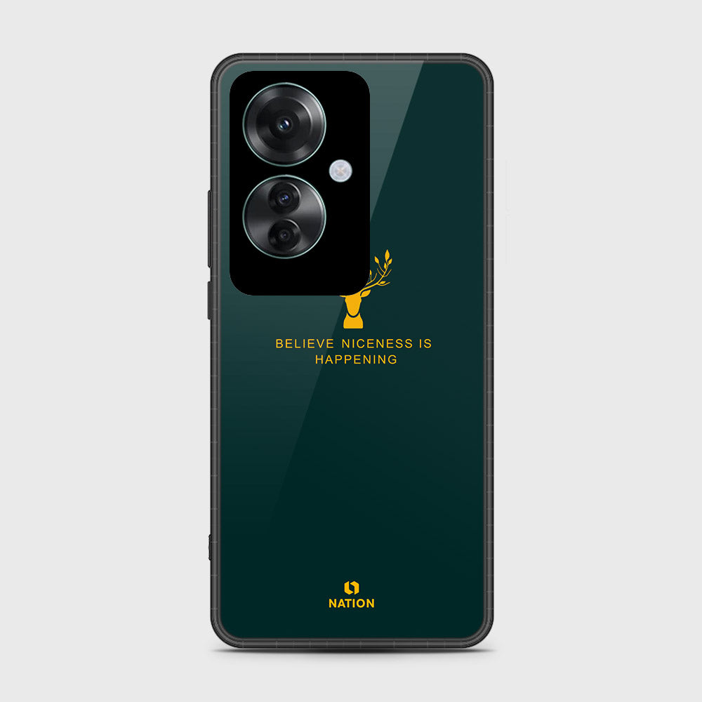 Oppo Reno 11F 5G Cover- Nice Series - HQ Ultra Shine Premium Infinity Glass Soft Silicon Borders Case