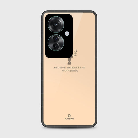Oppo Reno 11F 5G Cover- Nice Series - HQ Ultra Shine Premium Infinity Glass Soft Silicon Borders Case