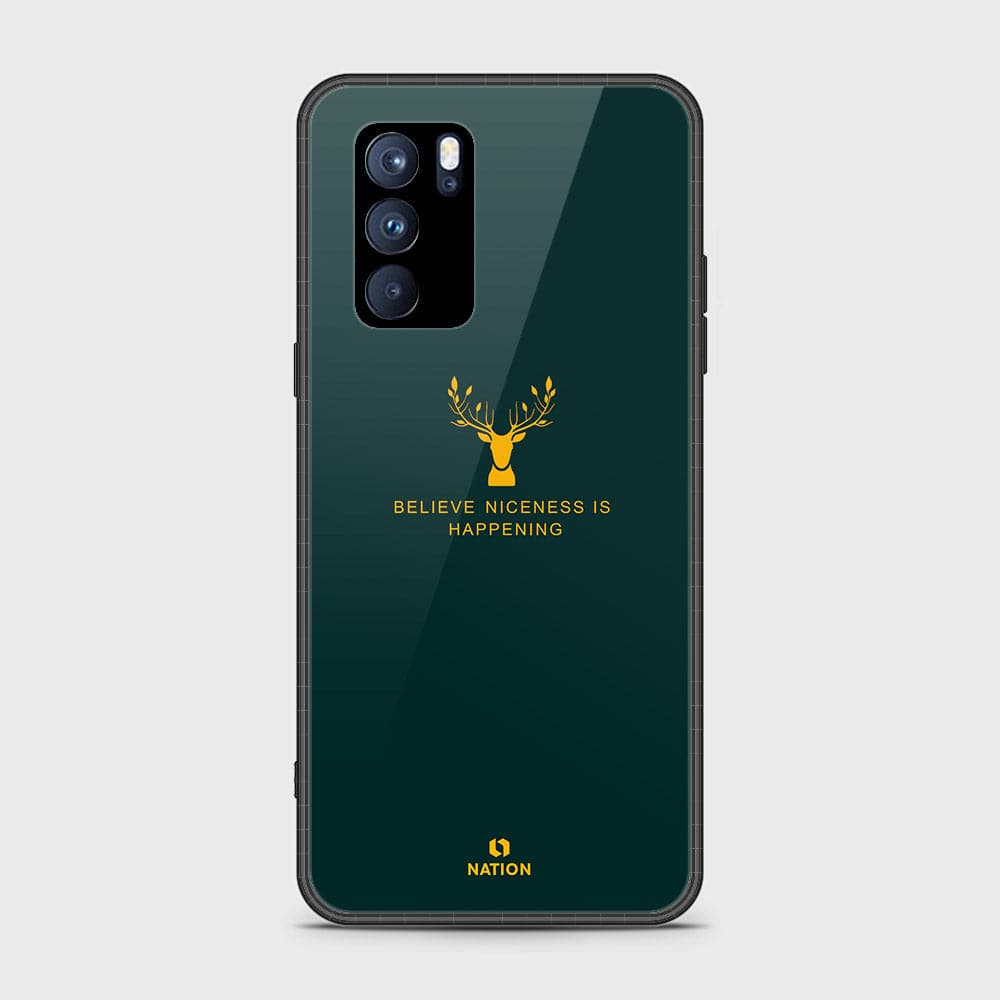 Oppo Reno 6 Pro 5G Cover - Nice Series - HQ Ultra Shine Premium Infinity Glass Soft Silicon Borders Case (Fast Delivery)
