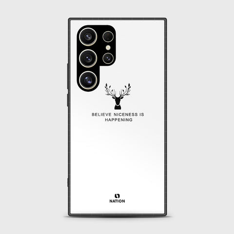 Samsung Galaxy S24 Ultra Cover- Nice Series - HQ Ultra Shine Premium Infinity Glass Soft Silicon Borders Case (Fast Delivery)