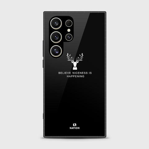Samsung Galaxy S24 Ultra Cover- Nice Series - HQ Ultra Shine Premium Infinity Glass Soft Silicon Borders Case (Fast Delivery)